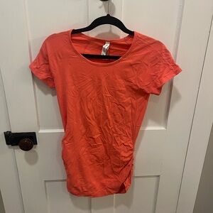 Athleta Peach Active Wear Compression Top Size Small